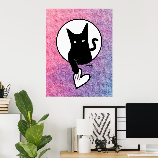 Póster Poster rosa de Halloween del poeta Adiela Akoo (Oficina en casa)