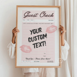 Póster Poster rosa de la oferta personalizada de la compr