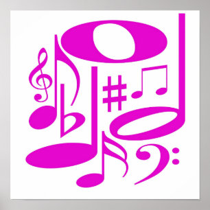 Póster Poster rosa musical