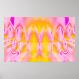 Póster Poster rosa ortodoncista con dientes de dientes