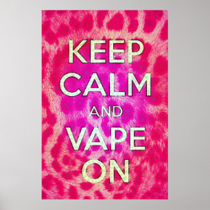 Póster Poster rosado de Vape del guepardo