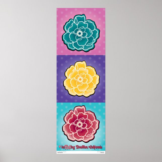 Póster Poster - Rosas pop - Buellton.Art (Frente)