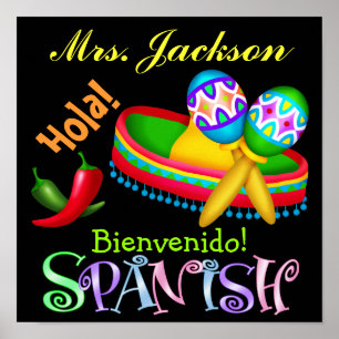 Póster Poster/Rótulo de profesores de español - SRF