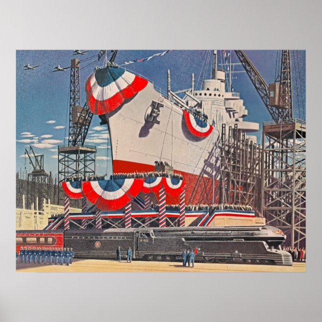 Póster poster RR de Pennsylvania en los años 40 (Frente)