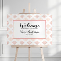 Poster Rubor Damask Soft Peachy