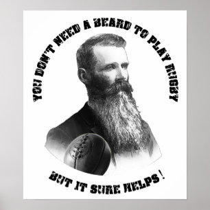 Póster Poster Rugby Beards