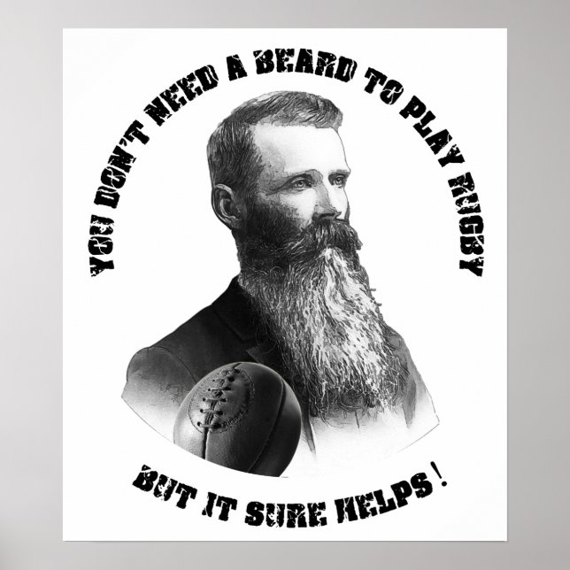 Póster Poster Rugby Beards (Frente)