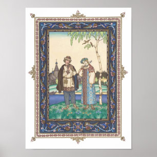 Póster Poster ruso del Folktale de Lel y de Snegurochka