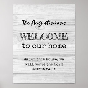Póster Poster Rustic Christian WELCOME