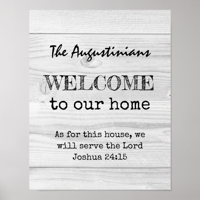 Póster Poster Rustic Christian WELCOME (Frente)