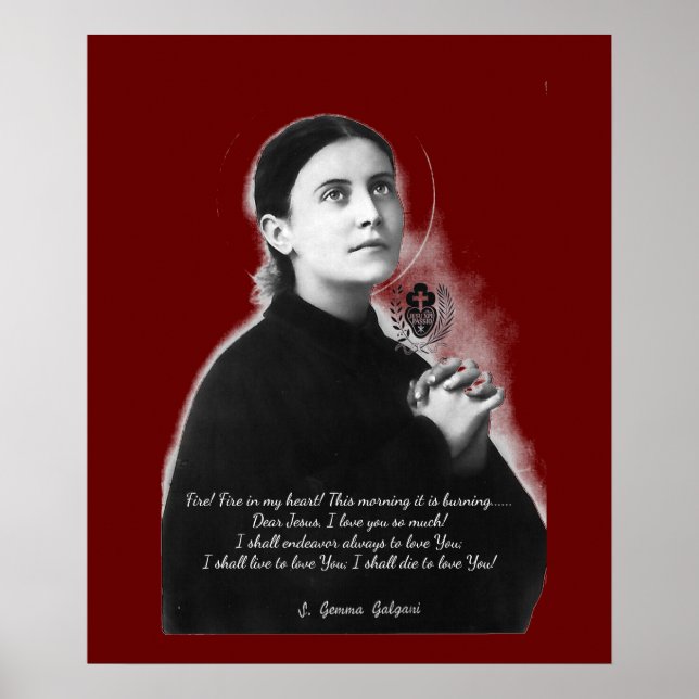 PÓSTER POSTER SAINT GEMMA GALGANI (Frente)