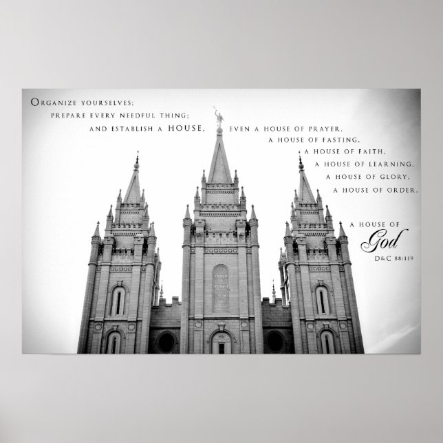 Póster Poster - Salt Lake City Utah LDS Temple 2 (Frente)