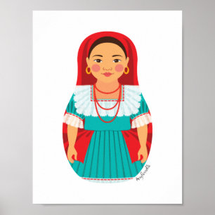 Póster Poster salvadoreño Matryoshka