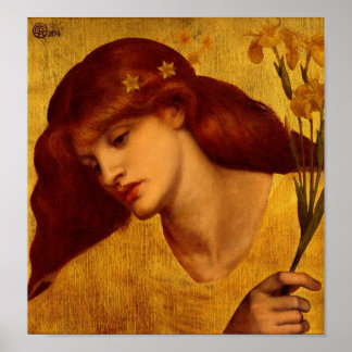 Póster Poster Sancta Lilias 1874 por Rossetti