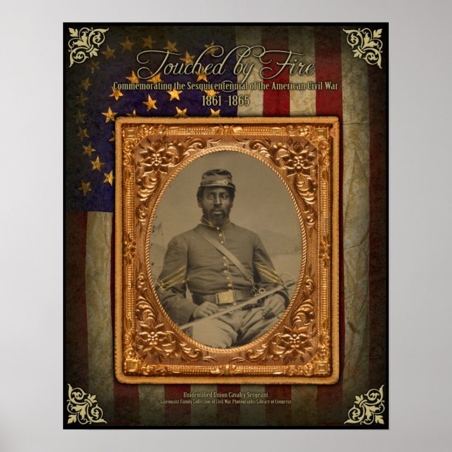 Póster Poster Sargento de caballería afroamericano de gue (Frente)