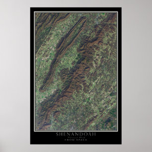 Póster Poster Satélite del Parque Nacional Shenandoah Vir