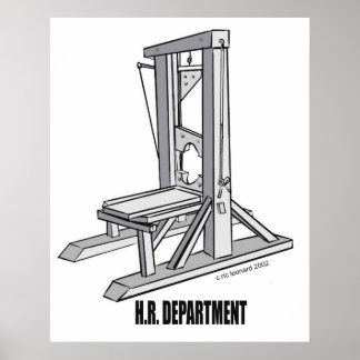 Póster Poster satírico de recursos humanos