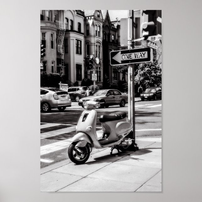 Póster Poster Scooter clásico | Estados Unidos de Nueva Y (Frente)