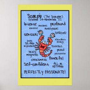 Póster Poster Scorpio wordcloud