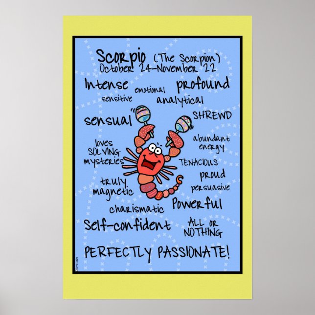 Póster Poster Scorpio wordcloud (Frente)