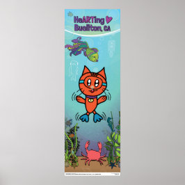Póster Poster - Scuba Cat - Buellton.Art