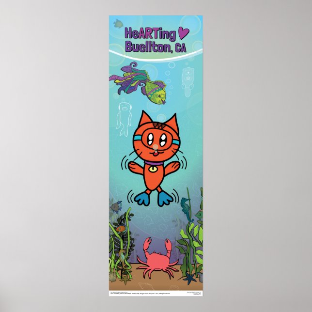 Póster Poster - Scuba Cat - Buellton.Art (Frente)