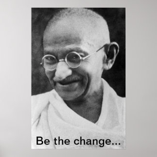 Póster Poster "Sé el cambio" de Gandhi