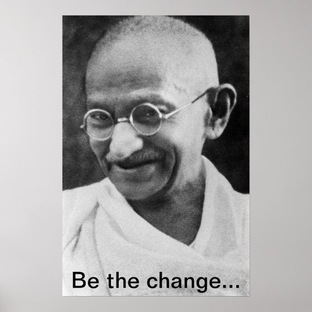 Póster Poster "Sé el cambio" de Gandhi (Frente)