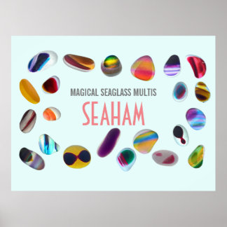 Póster Poster Seaham Sea Glass Multis