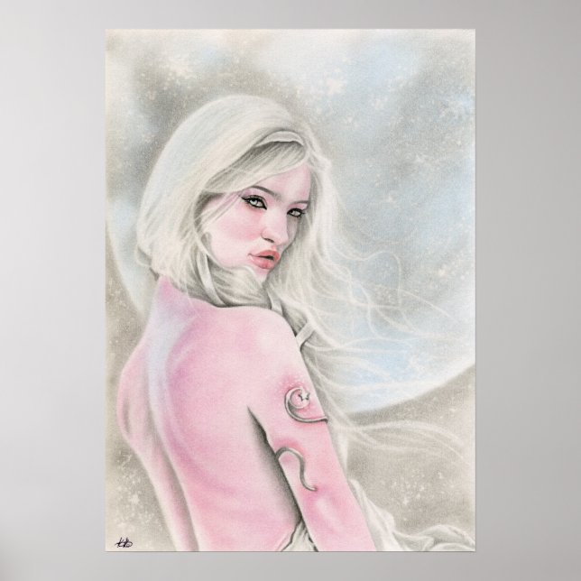 Póster Poster Selene de la diosa de la luna (Frente)