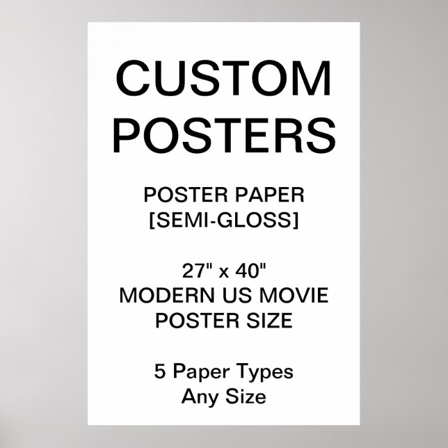 Póster Poster semibrillante personalizado personalizado d (Frente)