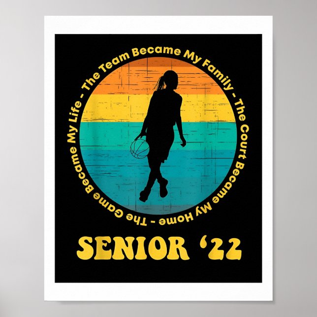 Póster Poster Senior de Baloncesto Nocturno (Frente)