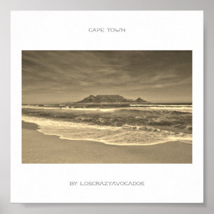 Póster Poster Sepia de la playa de la Montaña de la Ciuda