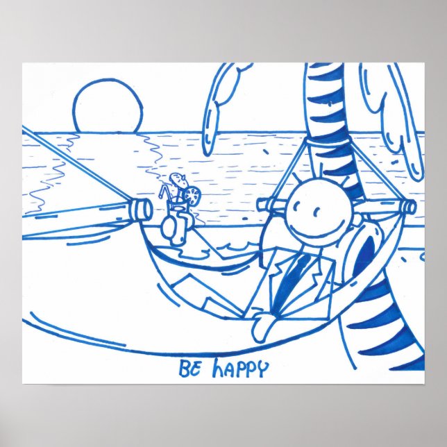 Póster Poster ser feliz (Frente)