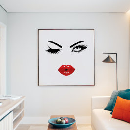Póster Poster Sexy Pop Art Red Lips II