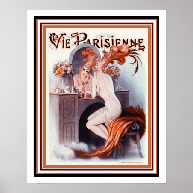 Póster Poster "Showgirl" de estilo Art Deco parisino 16 x (Frente)