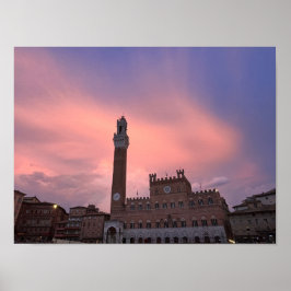 Póster Poster Siena Italia Sunset