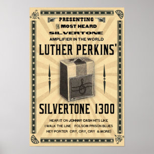Póster Poster silvertone 1300 del amplificador
