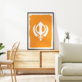 Póster Poster Símbolo de Sikh Khanda