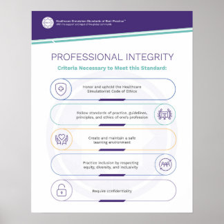 Póster Poster Simfografía de integridad profesional