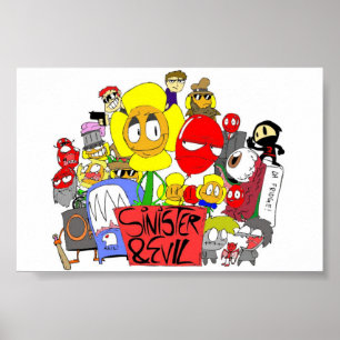 Póster Poster siniestro y malvado del grupo