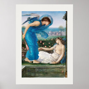 PÓSTER PÓSTER: SIR EDWARD BURNE-JONES : CUPID + PSYCHE