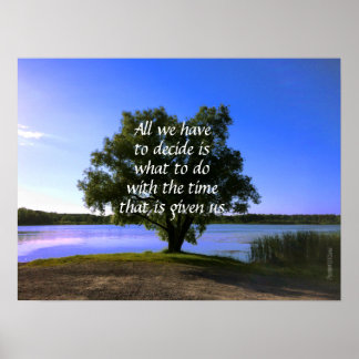 Póster Poster - Sitting in the Shade of a Tree with Quote