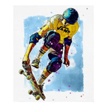 Poster Skate Boarding de 20" x 24"