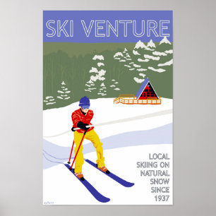 Póster Poster Ski Venture de 12"x18"