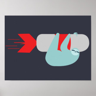 Póster Poster Sloth Rocket