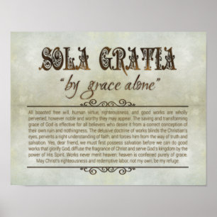 Póster poster "SOLA GRATIA" 14x11 (archivo, mate)
