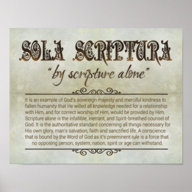Póster poster "SOLA SCRIPTURA" 14x11 (archivo, mate) (Frente)
