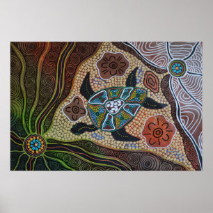 Póster Poster soñador de tortugas