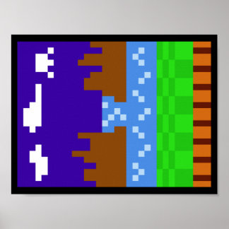 Póster Poster Sonic 1 (Pixelado)